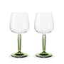 Kähler Design - Hammershøi vinglas, hvidvin 35 cl, grøn (sæt med 2)