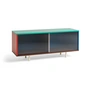 HAY - Colour Cabinet M med glaslåger, 120 x 51 cm, flerfarvet (fritstående)