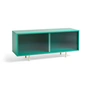 HAY - Colour Cabinet M med glaslåger, 120 x 51 cm, dark mint (fritstående)