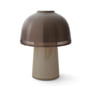& Tradition - Raku LED bordlampe SH8, Ø 16 x 21 cm, beige grå & bronze