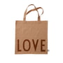 Design Letters - AJ Favourite Tote Bag, Love /beige