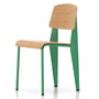 Vitra - Prouvé Standard stol, naturlig eg / Blé Vert (filt glidere)
