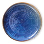 HKliving - Chef Ceramics tallerken, Ø 26 cm, rustic blue