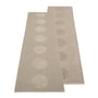 Pappelina - Vera vendbart tæppe 2. 0, 70 x 280 cm, mørk linen / linen metallic