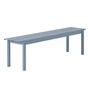 Muuto - Linear Steel stålbænk Outdoor, 170 cm, lyseblå