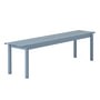 Muuto - Linear Steel stålbænk Outdoor, 170 cm, lyseblå