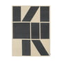 Kvadrat - Kelim Untitled_AB11 tæppe, 180 x 240 cm, sort / beige (0033 Skifer)