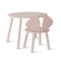Nofred - Mouse Toddler (stol og bord), birkemalet pink