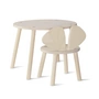 Nofred - Mouse Toddler (stol og bord), matlakeret birk
