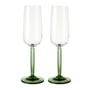 Kähler Design - Hammershøi champagneglas, 240 ml (sæt med 2), grøn