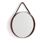 Hay - Strap Mirror nr. 2, Ø 50 cm, mørkebrun