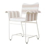 Gubi - Tropique Outdoor Dining Chair, klassisk hvid semimat / Leslie Stripe Limonta (40)