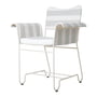 Gubi - Tropique Outdoor Dining Chair, klassisk hvid semimat / Leslie Stripe Limonta (20)