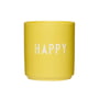 Design Letters - AJ Favourite Porcelænskrus, Happy / gul