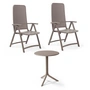Nardi - Darsena Relax klapstol (2x) + Step, tortora
