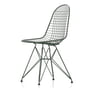Vitra - Wire Chair DKR (H 43 cm), mørkegrøn / uden betræk, plastglider (basic mørk)