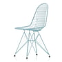 Vitra - Wire Chair DKR (H 43 cm), himmelblå / uden betræk, plastglider (basic mørk)
