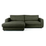 Nuuck - Bente sofa, chaiselong L, 234 x 175 cm, grøn (Melina Inner Green 1242)