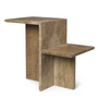 Ferm Living - Distinct sidebord, mørkebrun travertinsten