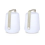 Fermob - Balad batteri LED-lys, H 25 cm, lergrå (sæt med 2)