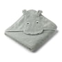 LIEWOOD - Albert babyhåndklæde med hætte, Hippo, dueblå