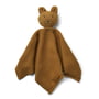 LIEWOOD - Milo strikket krammeklud, Mr. Bear, lavet af økologisk bomuld, gylden karamel