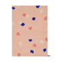 myfelt - Terra Rose filt kugletæppe, 120 x 170 cm, rosé / koral / hvid / koboltblå