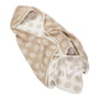 Leander - Håndklæde-hættetrøje med hætte, 100% økologisk bomuld, 80 x 80 cm, cappuccino