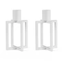 HANA - OneFlame lysestage H 11,3 x Ø 7 cm, hvid (sæt med 2)