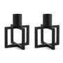 HANA - OneFlame lysestage H 8,3 x Ø 7 cm, sort (sæt med 2)