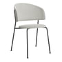 OUT Objekte unserer Tage - Wagner Dining Chair, sort / bouclé (Promise 091 moon white)