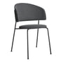 OUT Objekte unserer Tage - Wagner Dining Chair, sort / bouclé (Promise 095 lavagrå)