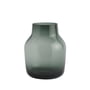 Muuto - Silent Vase, Ø 15 cm, mørkegrøn
