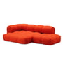 OUT Objekte unserer Tage - Sander 06 Venstre 3-personers sofa, ren orange (Vidar 4 0542 fra Kvadrat)
