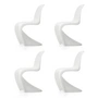 Vitra - Panton Chair, hvid (ny højde) (sæt med 4)