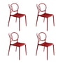 Driade - Sissi stol udendørs, mat rød (sæt med 4)