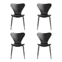 Fritz Hansen - Serie 7 stol, monokrom, sort / sort farvet ask (sæt med 4)