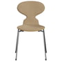 Fritz Hansen - Ant 3101 stol, beige / sennep (Vanir 0413) / klarlakeret eg / forkromet