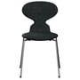 Fritz Hansen - Ant 3101 stol, sort / grå (Vanir 0193) / sortbejdset ask / forkromet