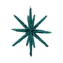 House Doctor - Spike ornamenter, Ø 12 cm, grøn med glitter