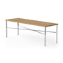 NINE - Inline sofabord, 120 x 40 cm, eg / poleret rustfrit stål