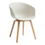 HAY - About A Chair AAC 22, lakeret eg / melange creme 2. 0 (plastik glidere)