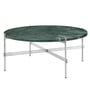 Gubi - TS sofabord Ø 80 cm, poleret stål / grøn marmor