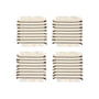 Broste Copenhagen - Elouise coasters, off-white / sorte (sæt med 4)