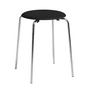 Fritz Hansen - Dot Taburet, sort ask finer / krom base