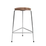 Fritz Hansen - High Dot barstol H 65 cm, valnøddefiner/krombund