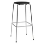 Fritz Hansen - High Dot barstol H 76 cm, sort ask finer/krom base (4 ben)