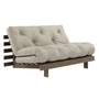 Karup Design - Roots sovesofa, 140 x 200 cm, fyrre johannesbrød brun/hør (914)