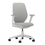 Vitra - ACX Soft kontorstol, Grid Knit stengrå / Quiltet Strik stengrå, med sædedybdejustering, højdejusterbare armlæn (hjul til hårde gulve)