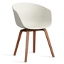 HAY - About A Chair AAC 22, valnøddelakeret/meleret creme 2. (plastikglidere)